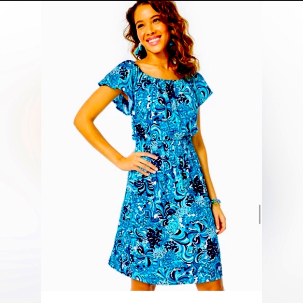 NWOT- Lilly Pulitzer Clarette dress in Resort White Mermaizing